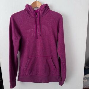 The North Face purple hooded sweatshirt Size Medium